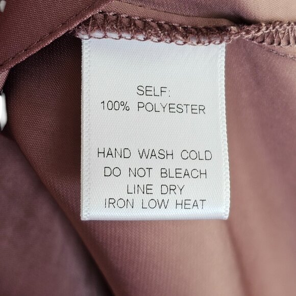 LBLC The Label Taylor Dress Satin Soft Mauve T-Shirt Wrap Dress Sz L - Picture 13 of 14